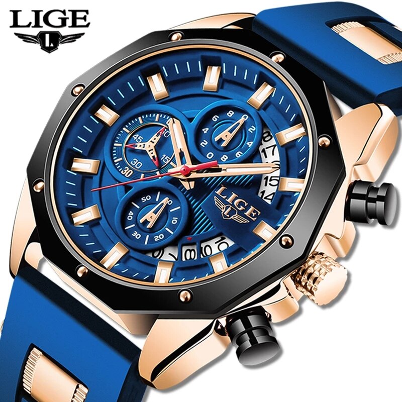 Luxury Watch Investment - LIGE jam tangan kronograf pria, arloji