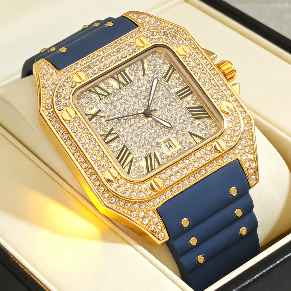Luxury Watch Iceberg - Jam Tangan Kuarsa Berlian Penuh Kotak