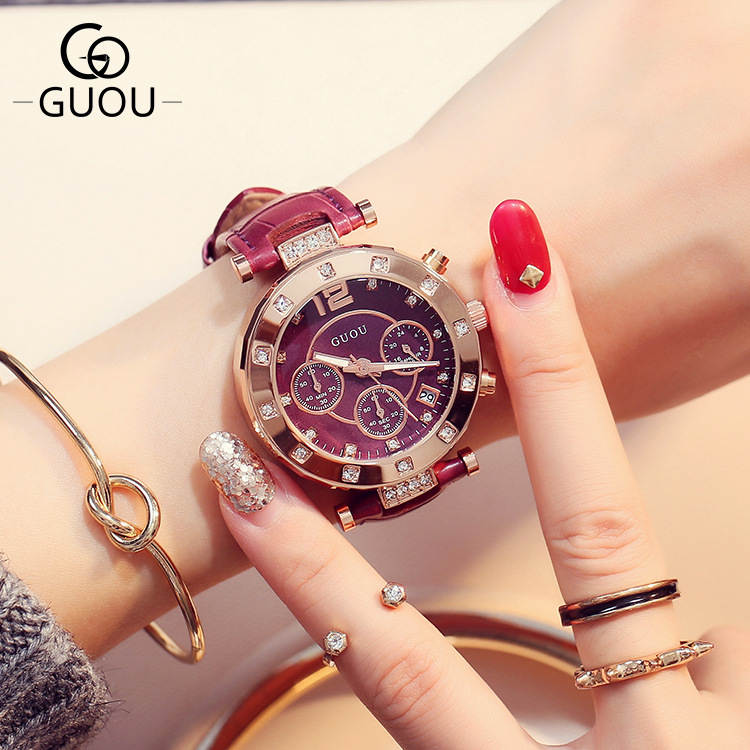 Luxury Watch Top 10 - GUOU 2018 jam tangan wanita Fashion
