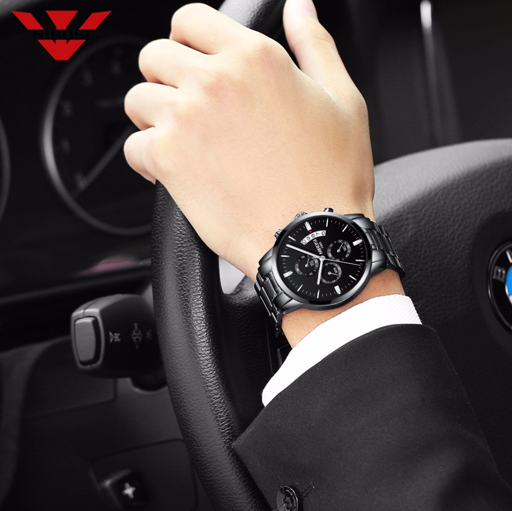 NIBOSI Jam Tangan Kuarsa Baja  - Luxury Watch Top 10 ulasan dan harga