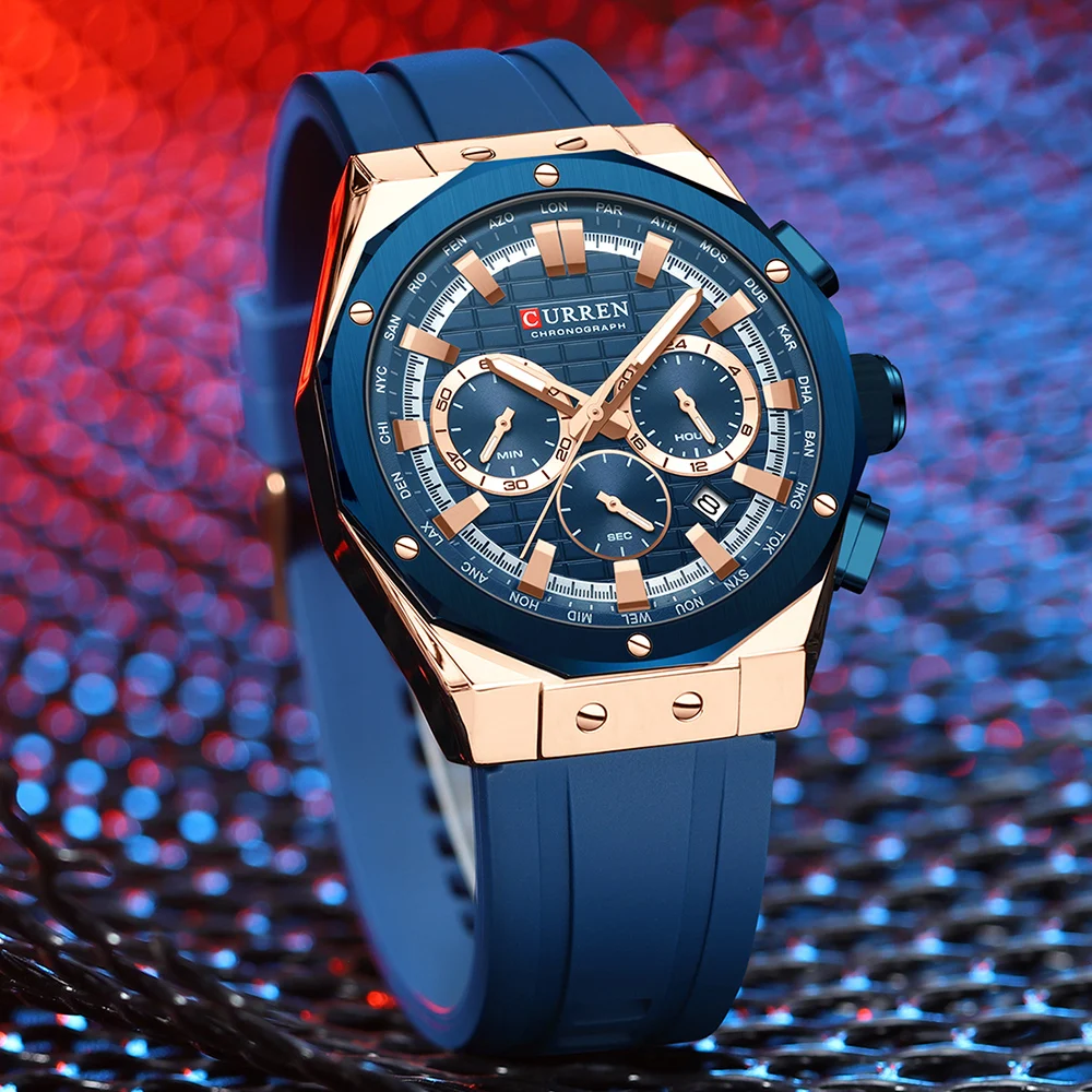 CURREN jam tangan kronograf pr - Luxury Watch Maker ulasan dan harga