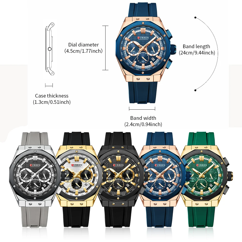 CURREN jam tangan kronograf pr - Luxury Watch Maker ulasan dan harga