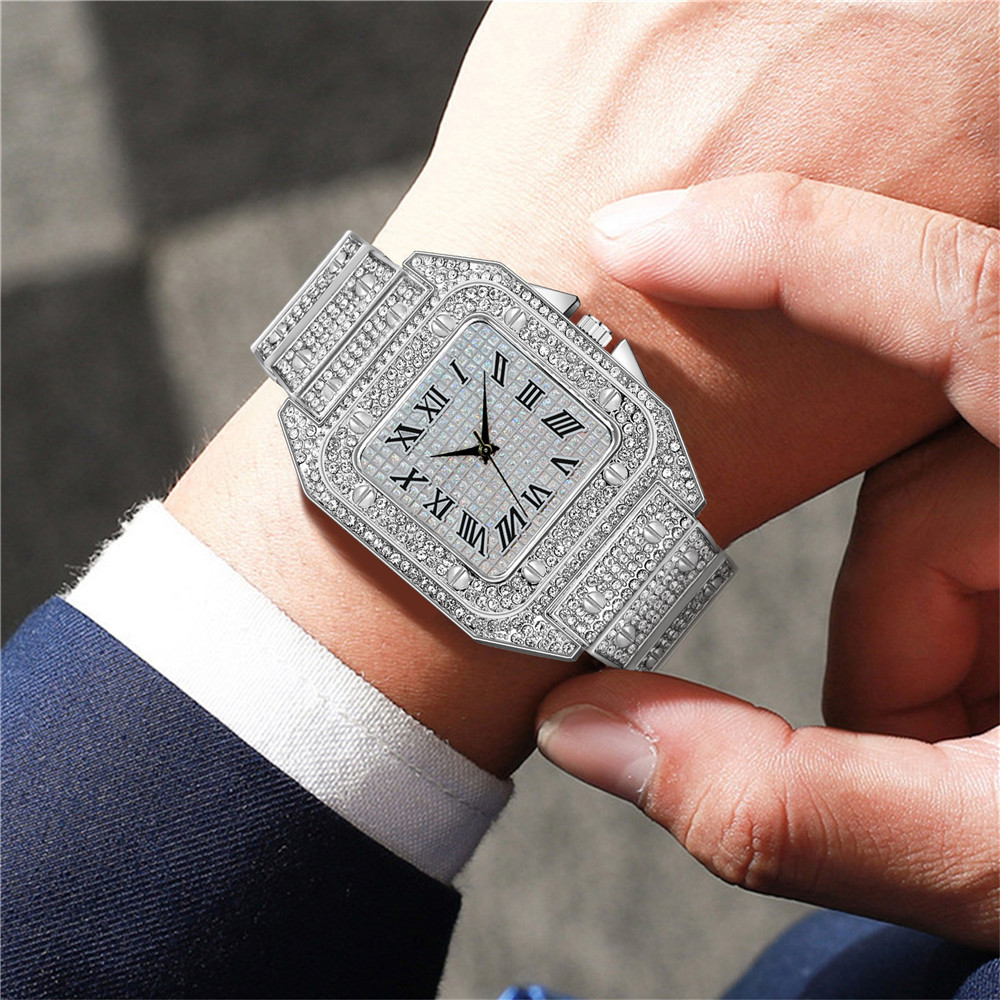 4PCS Set Perhiasan Jam Tangan  - Luxury Watch Iceberg ulasan dan harga