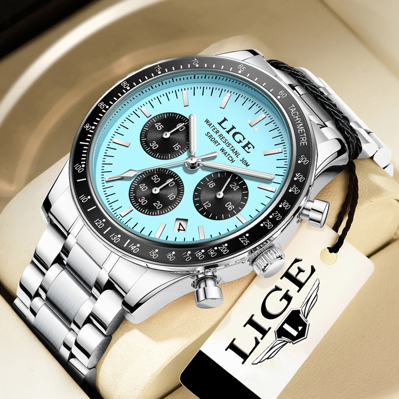 LIGE Jam Tangan Pria Baru Berm - Luxury Watch Maker ulasan dan harga