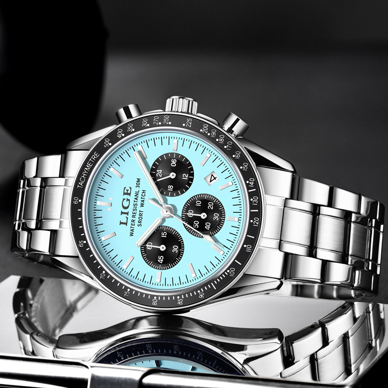 LIGE Jam Tangan Pria Baru Berm - Luxury Watch Maker ulasan dan harga
