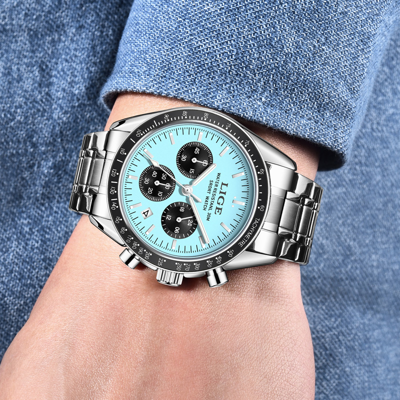 LIGE Jam Tangan Pria Baru Berm - Luxury Watch Maker ulasan dan harga