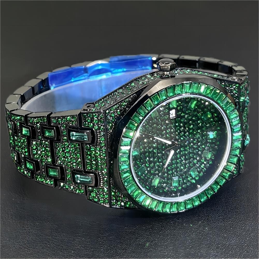 Jam tangan berlian hijau Hip H - Luxury Watch Iceberg ulasan dan harga