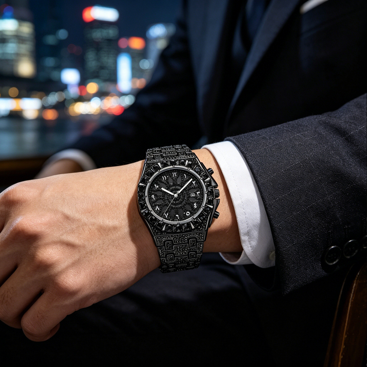Jam Tangan UNIGUET Cool Black  - Luxury Watch Iceberg ulasan dan harga