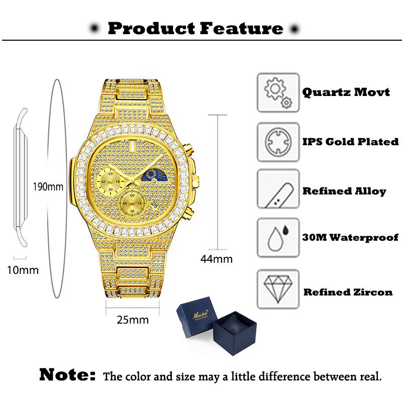 MISSFOX jam tangan pria, mewah - Luxury Watch Iceberg ulasan dan harga
