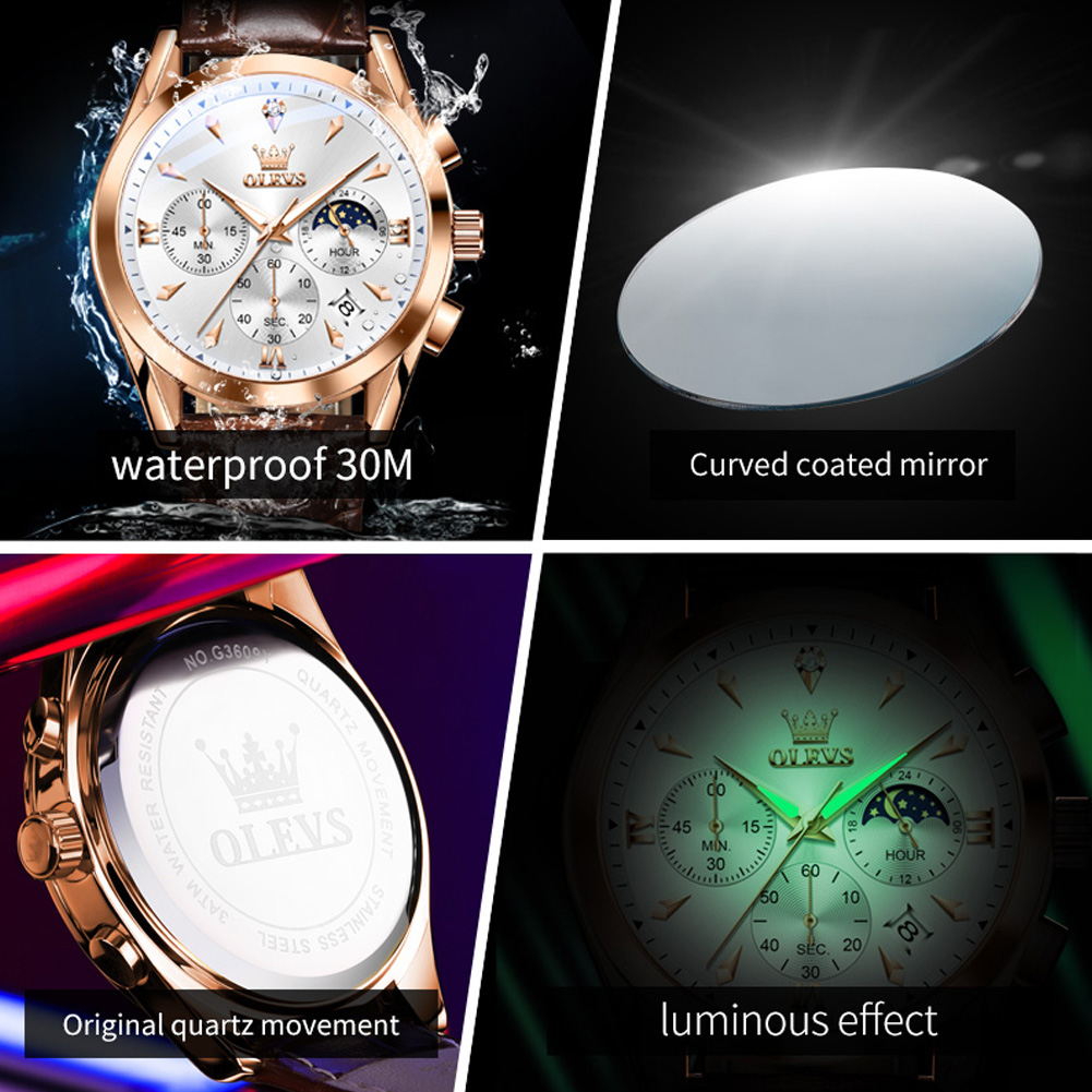 OLEVS jam tangan Quartz pria,  - Luxury Watch Maker ulasan dan harga